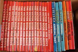 Approx. 52 Boys Annuals; Hotspur, Valiant, Victor and Tiger - 1960 and 1970s
