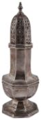 A George V silver sugar caster