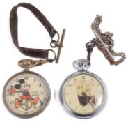 A 'Guinness Time' chrome plated keyless pocket watch; one other