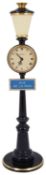 A 1960s Jaeger table clock in the form of a Parisian lamp post