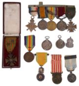 W.W.I British and French campaign and other medals, a collection