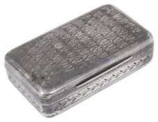 A George III silver snuff box