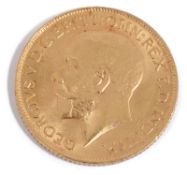 A George V full sovereign, 1912