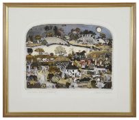 Graham Clarke (British., b. 1941) 'Our Golden Vale', etchings with aquatint