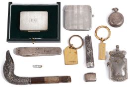 A selection of small silver and other items