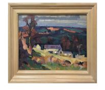 James Fry (Brit., 1911-1985) 'Distant Summer View',oil on canvas board
