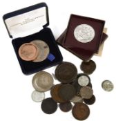 A collection of mostly 19th century and later British silver coins