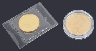 Royal Australian mint - $200 coin dated 1985 and a Canada fine gold $10 coin dated 1988