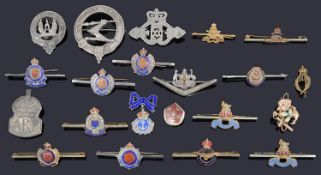 A collection of regimental badges