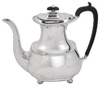 A George V silver coffee pot