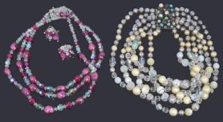 Two costume bead necklaces