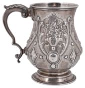 An early Victorian silver tankard