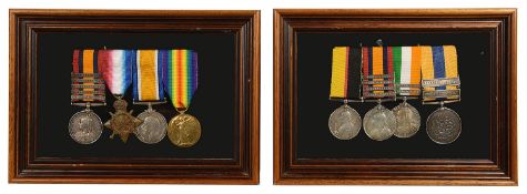 Two late 19th/early 20th c. four medal groups to include Boer war medals