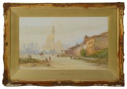Edwin St John (Brit. 1868-1961) 'Cairo' and 'A Mosque, Cairo', watercolour, signed