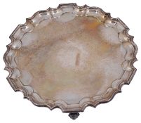 A George V silver salver in George III style