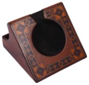 A Victorian Tunbridgeware rosewood pocket watch stand