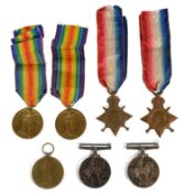 Two WWI medal groups awarded to 14213 DVR. H.W.H. Emblin. R.A. and 118299 PNR. H. Emblen. R.E
