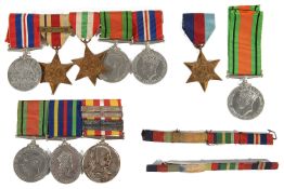 Three World War II medal groups