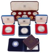 A small collection of commemorative silver and other proof coins