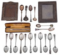 20th c. silver to include two small rectangular photograph frames and Yard O Led pencil