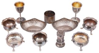 A selection of Victorian and Edwardian silver items