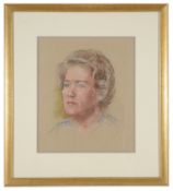 Bernard Hailstone (Brit. 1910-1987) 'Portrait of Mary Soames', pastel