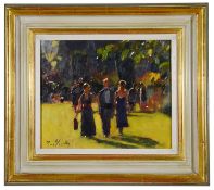 Bruce Yardley (Brit. b.1962) 'Midi, Maxi, Glyndebourne' oil on canvas