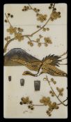 A 19th century Japanese ivory shibayama card case