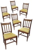 A set of six George III mahogany mahogany dining chairs