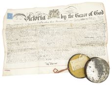 Victorian Letters Patent with Great Seal