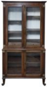 A George III rosewood display cabinet c.1800