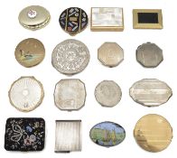 A collection of ladies vanity compacts,