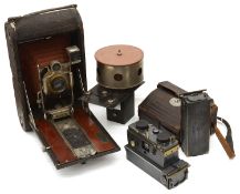 A Jules Richard No.7 Verascope and a No 2 A Folding Kodak Model B camera