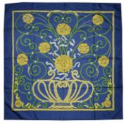 A vintage Hermes 'Jouvence' silk scarf designed by Leila Menchari