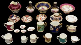 A collection of early 19th century century and later porcelain miniatures
