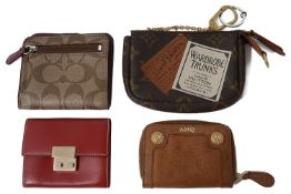 Four designer wallets