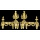 A pair of late 19th century French Louis XVI style ormolu chenets c.1900 - Image 1 of 2