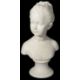 20th c French Sevres style biscuit porcelain bust of a Louise Brongniart after Jean-Antoine Houdon - Image 1 of 3