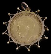 A Georgian V half sovereign