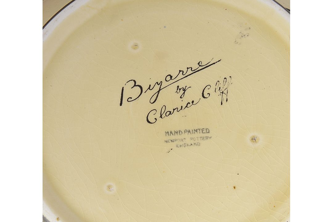 A Clarice Cliff Scarlet Flower biscuit barrel and salad bowl - Image 2 of 3