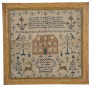 A framed William IV sampler