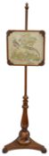A William IV mahogany pole screen