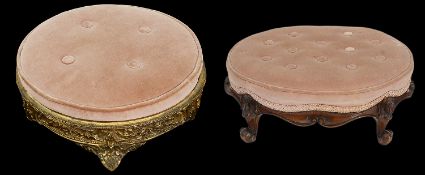 William Tonks & Sons. A Victorian circular gilt brass footstool