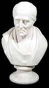 A mid 19th century John Rose & Co Parian bust of the Duke of Wellington after Joshua Pitts