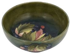 A Moorcroft 'Leaves and grapes' small bowl