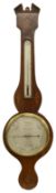 A late George III mahogany wheel barometer by Cetti and Co.