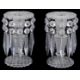 A pair of late Regency Anglo-irish cut glass lustre candlesticks - Image 1 of 5