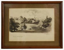 Hanslip Fletcher (British 1874-1955) 'View from Causton Road, Highgate', pencil and watercolour