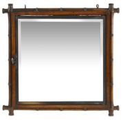 A late 19th century French Aesthetic movement hanging folding triptych mirror in the Japanese style
