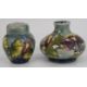 A Walter Moorcroft 'Columbine' squat vase and small ginger - Image 2 of 3